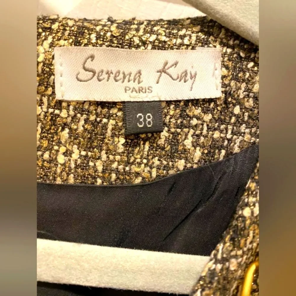Serena Kay Paris Wool Alpaca Tweed Dress, Sz 8. - Picture 2 of 3